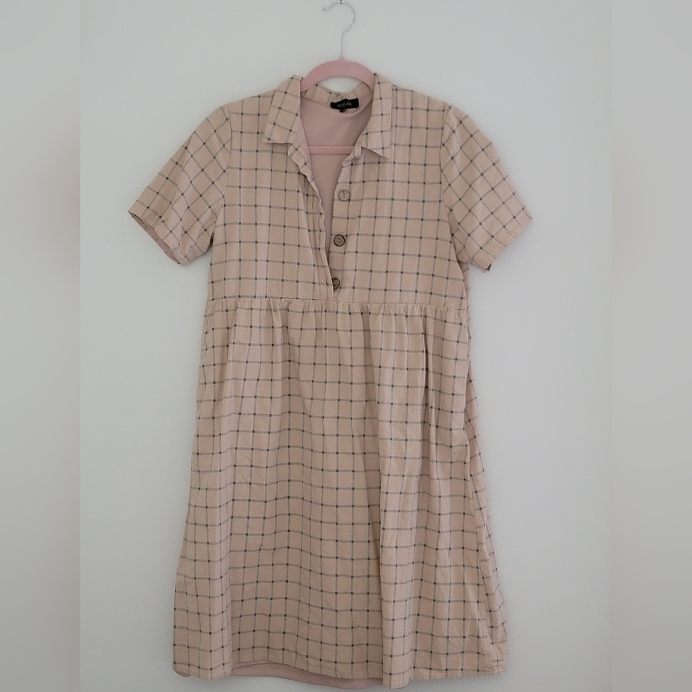 Roolee checkered collared dress